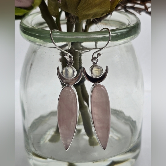 PINK MOON EARRINGS - Picture 4 of 4